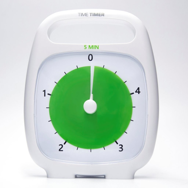 Klocka Time Timer® Plus Vit 5 min