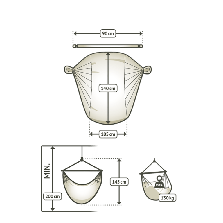 Hängmattestol Habana offwhite (Beige)