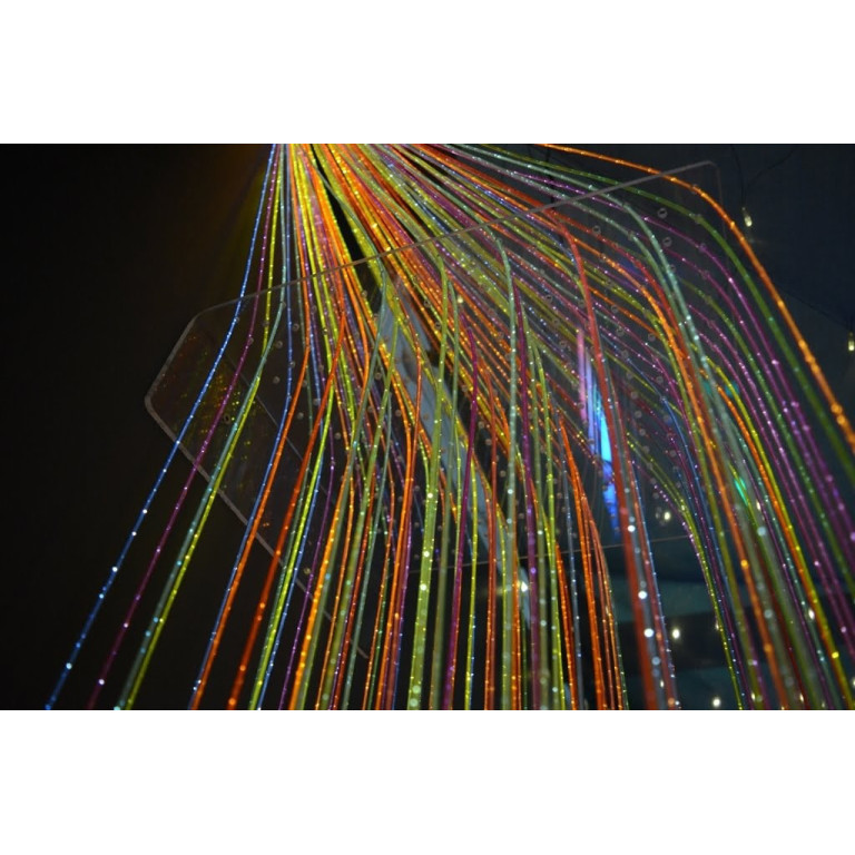 Plexiväggfäste till fiberoptik, 35 x 35 cm