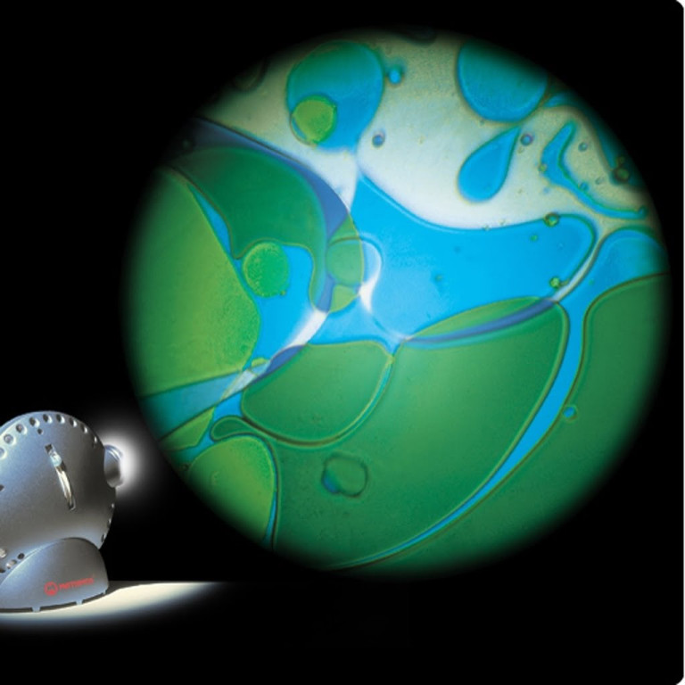 Oljehjul, blå/grön till spaceprojektor