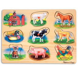 Ljudpussel bondgårdsdjur