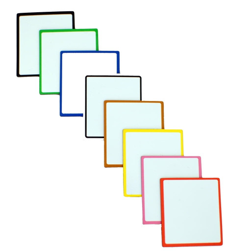Symbolix Mini magnetkort färgad ram, 4x4cm (56 st)