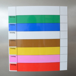 Symbolix planeringskalender magnetisk veckotavla 30x33 cm, färg