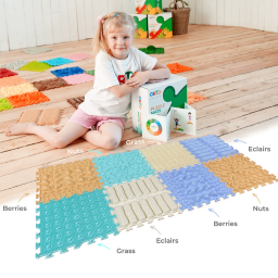 Ortonature Taktila mattor soft pastel 8-pack Ortonature Taktila mattor soft pastel 8-pack