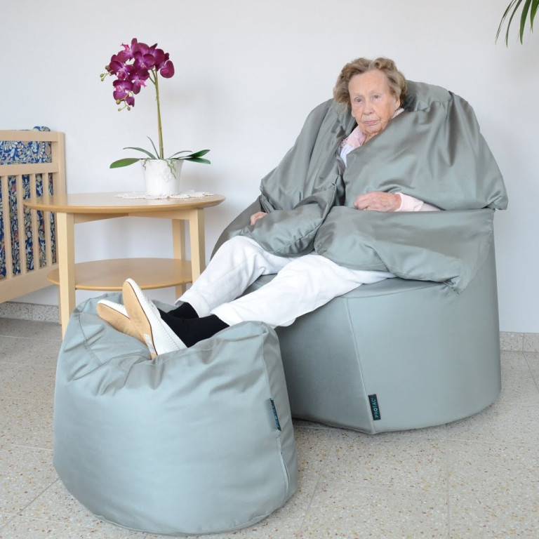 Bollfåtölj Protac SenSit® Straight Aqua inkl fotpall