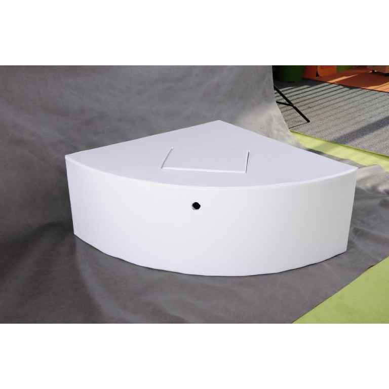 Hörnpodie (2) högt R100*45 Vit