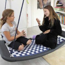 Multi child swing Education 136 x 66cm  white,red,blue