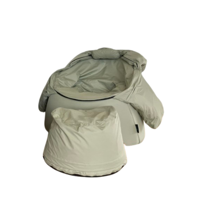 Bollfåtölj Protac Sensit® Junior Nature Khaki inkl. fotpall