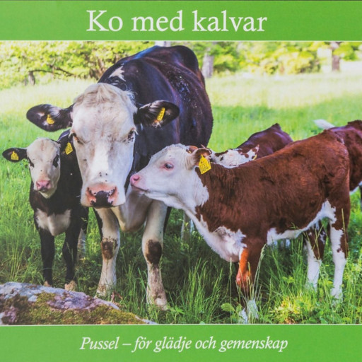 Träpussel Ko med kalvar, 30 bitar