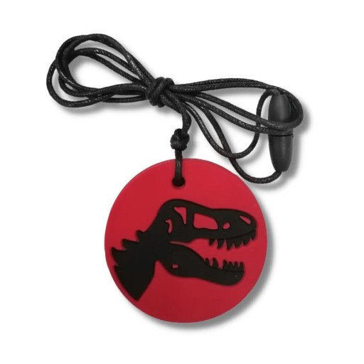 Tugghalsband Dinosaurie Röd