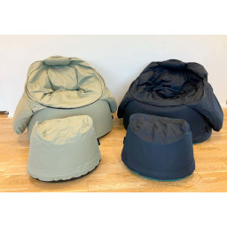 Bollfåtölj Protac SenSit®Nature Navy inkl fotpall