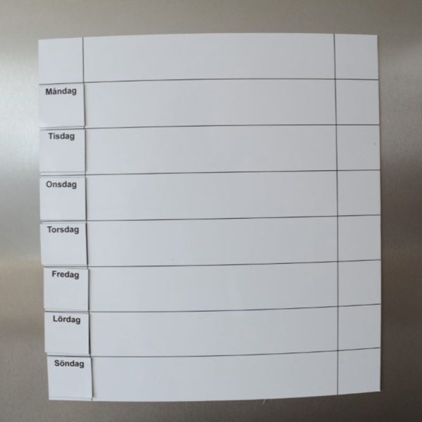 Symbolix planeringskalender magnetisk veckotavla 30x33 cm, vit
